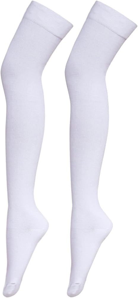Bestjybt Women Thigh High Socks Cotton Warm Over the Knee Socks Long Knee High Boot Stockings Leg... | Amazon (US)