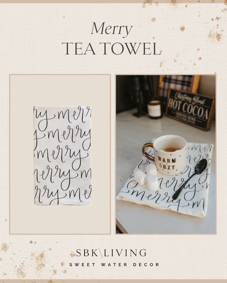 H O M E \ merry tea towel is the perfect addiction to a kitchen this holiday season✨

Gift
Christmas home decor 

#LTKHoliday #LTKhome