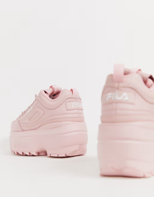 Fila Disruptor II platform wedge trainers in pink exclusive to ASOS | ASOS UK