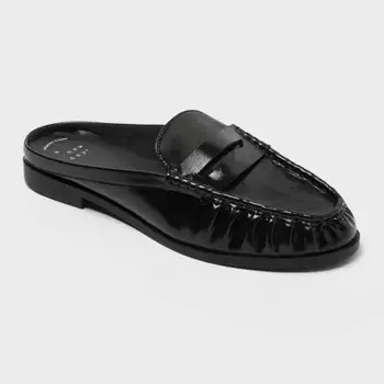 Women's Liza Mule Flats - Universal Thread™ Navy Blue 5 | Target