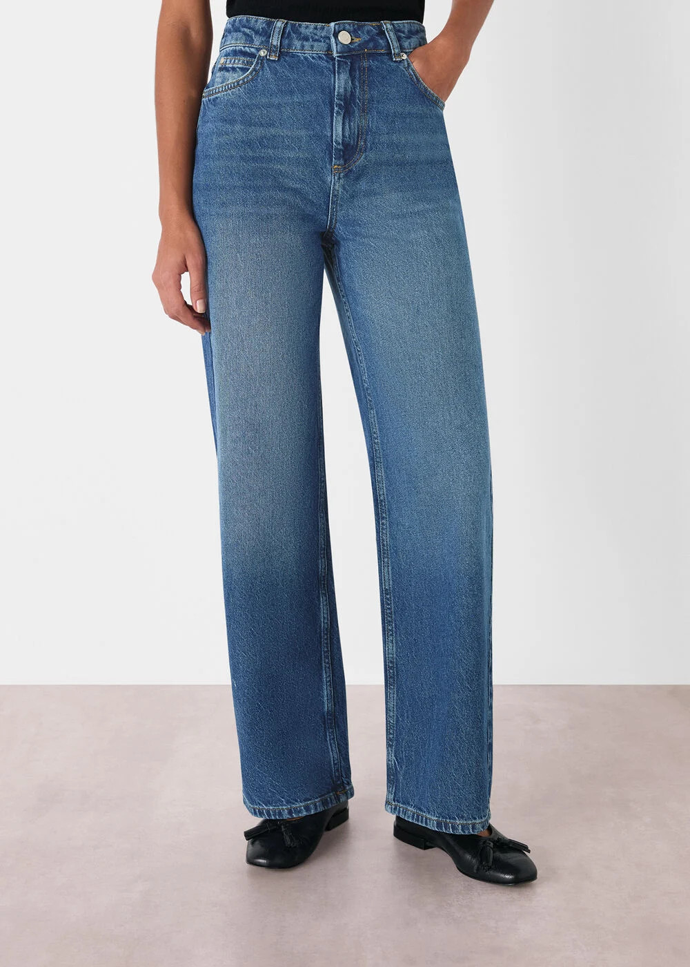 Denim Straight Full Length Jean | WHISTLES | Whistles UK | | Whistles