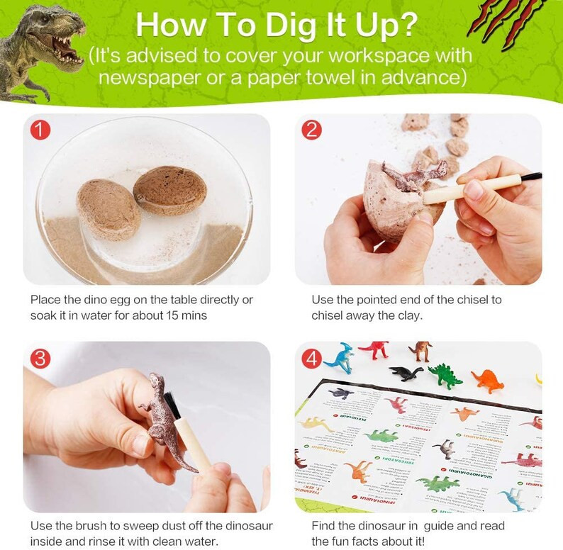 12pcs Dinosaur Eggs Dig Kit Boys Girls Kids Easter Gift Idea | Etsy | Etsy (US)