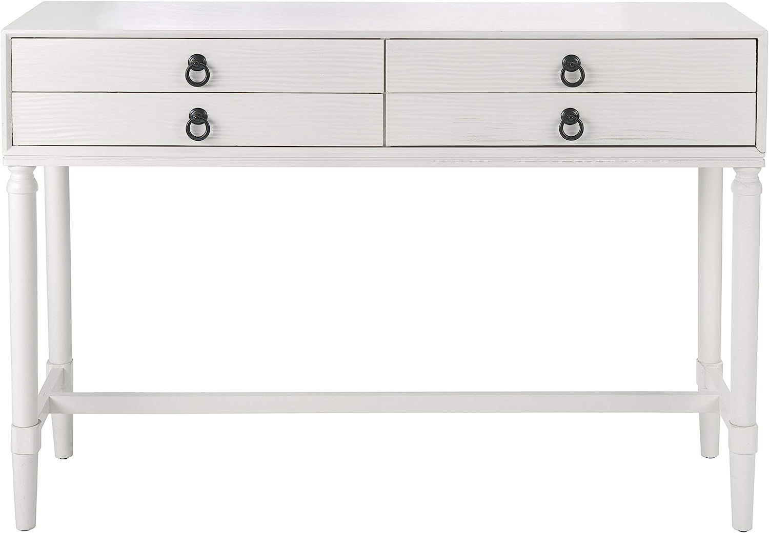 Safavieh Home Collection Aliyah White 4-Drawer Console Table | Amazon (US)