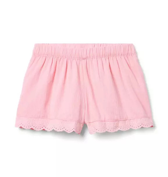 Eyelet Trim Gauze Short | Janie and Jack