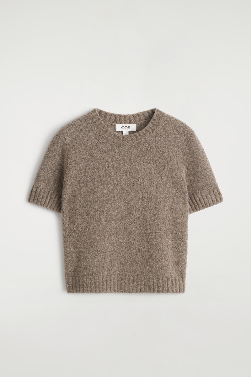 Knitted Alpaca-Blend T-Shirt | COS UK