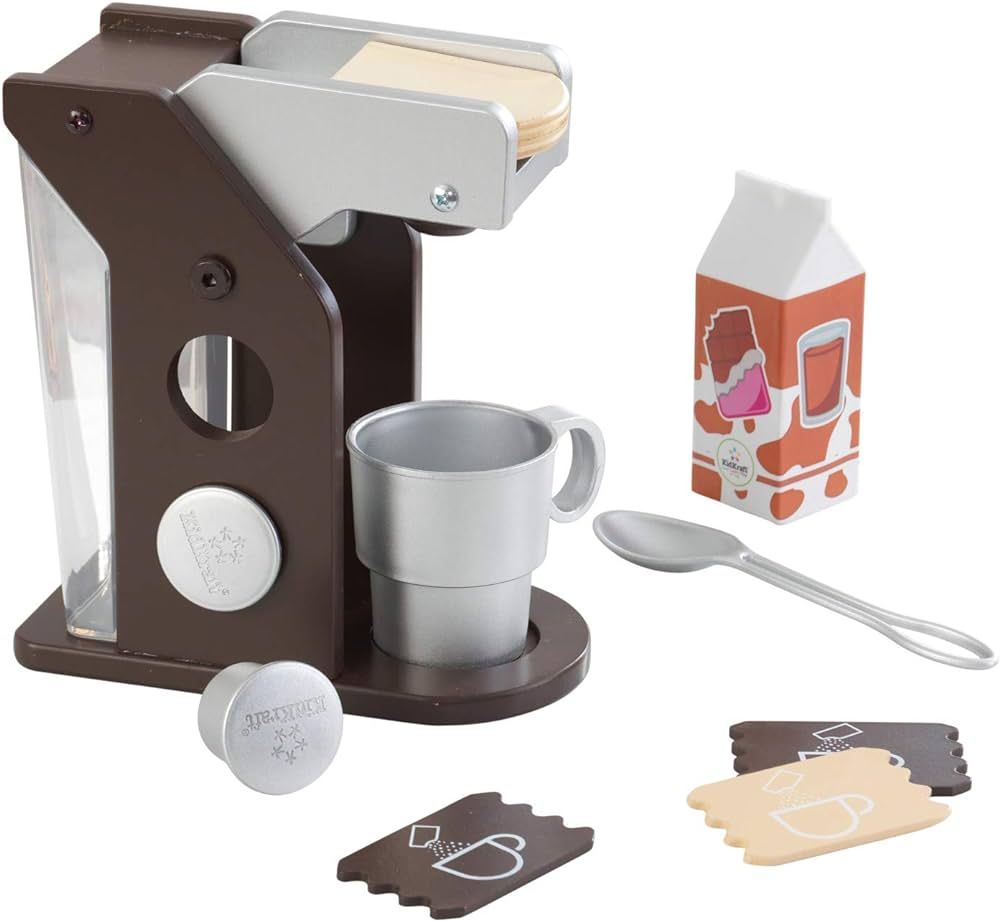 KidKraft Children's Espresso Coffee Set - Role Play Toys for The Kitchen, Play Kitchen Accessorie... | Amazon (US)