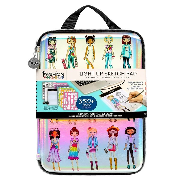 Fashion Angels Tween Activity Fashion Designer Light up Sketch Pad Drawing Set Multicolor Carry C... | Walmart (US)
