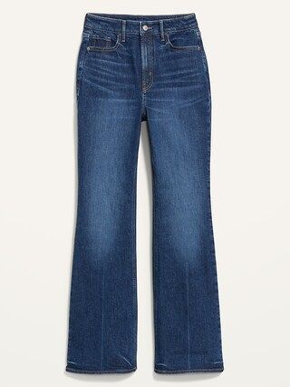Higher High-Rise Dark-Wash Flare Jeans for Women | Old Navy (US)