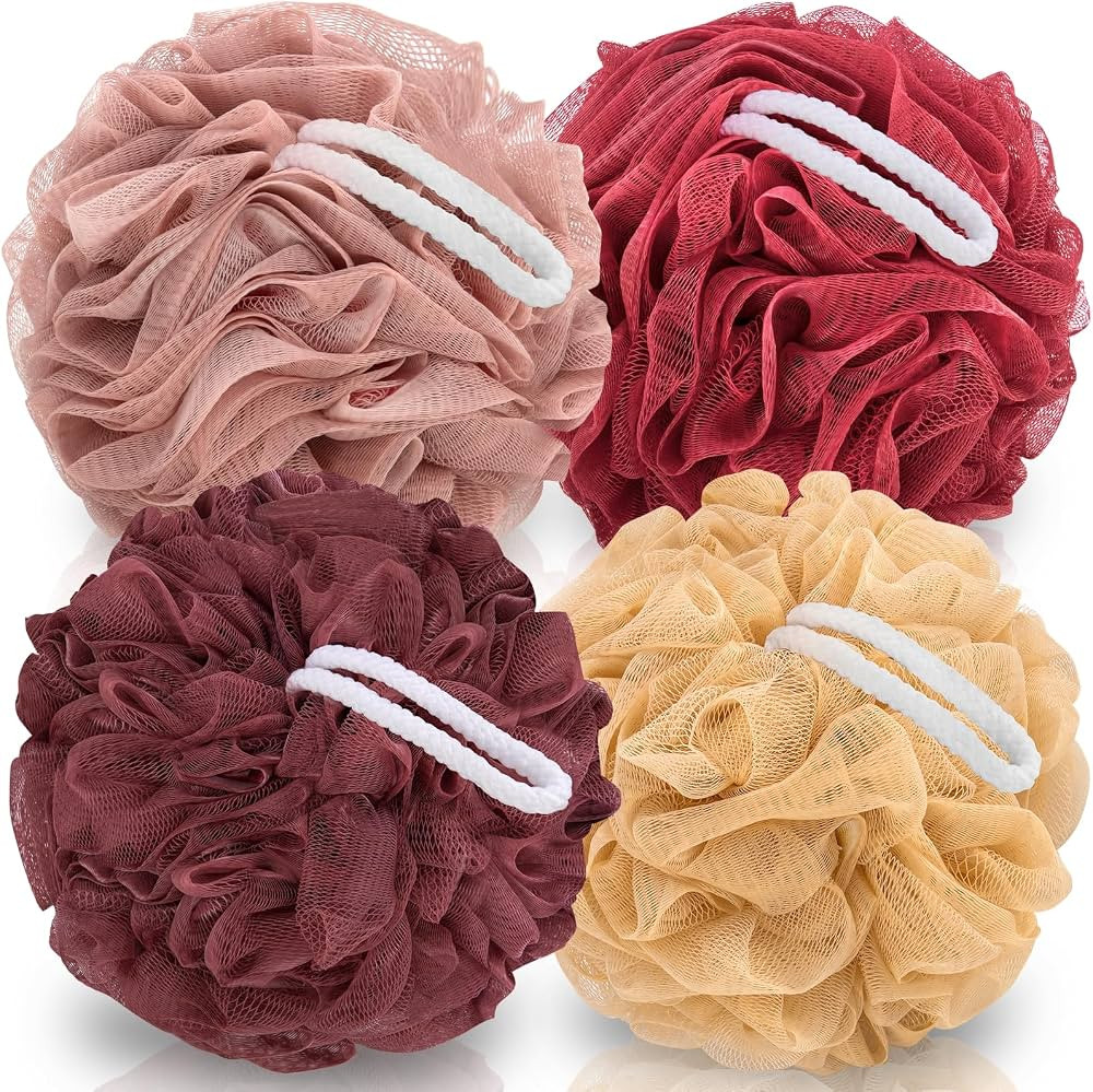 Loofah Sponge XXL-100g 4 Pack, Bath Sponge Soft Mesh Shower Puff Loofah for Men, Exfoliating Body... | Amazon (CA)