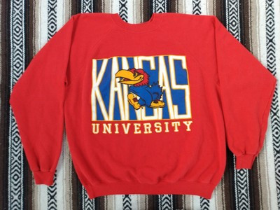 KANSAS Jayhawks vtg Sweatshirt 80s 90s College Basketball XXL raglan Sportswear  | eBay | eBay US