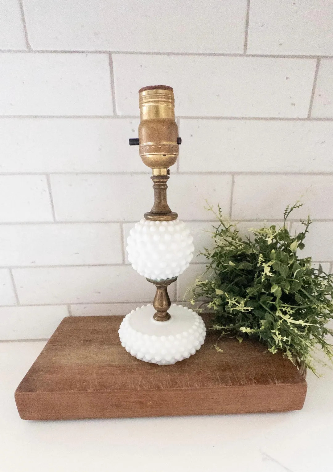 Fenton Milk Glass Hobnail Lamp 1960s Vintage Milk Glass Lamp - Etsy | Etsy (US)