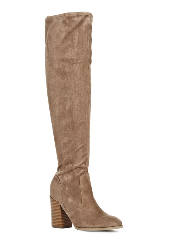 Justfab Heeled Boots Larken Womens Brown Size 7.5 | JustFab.com