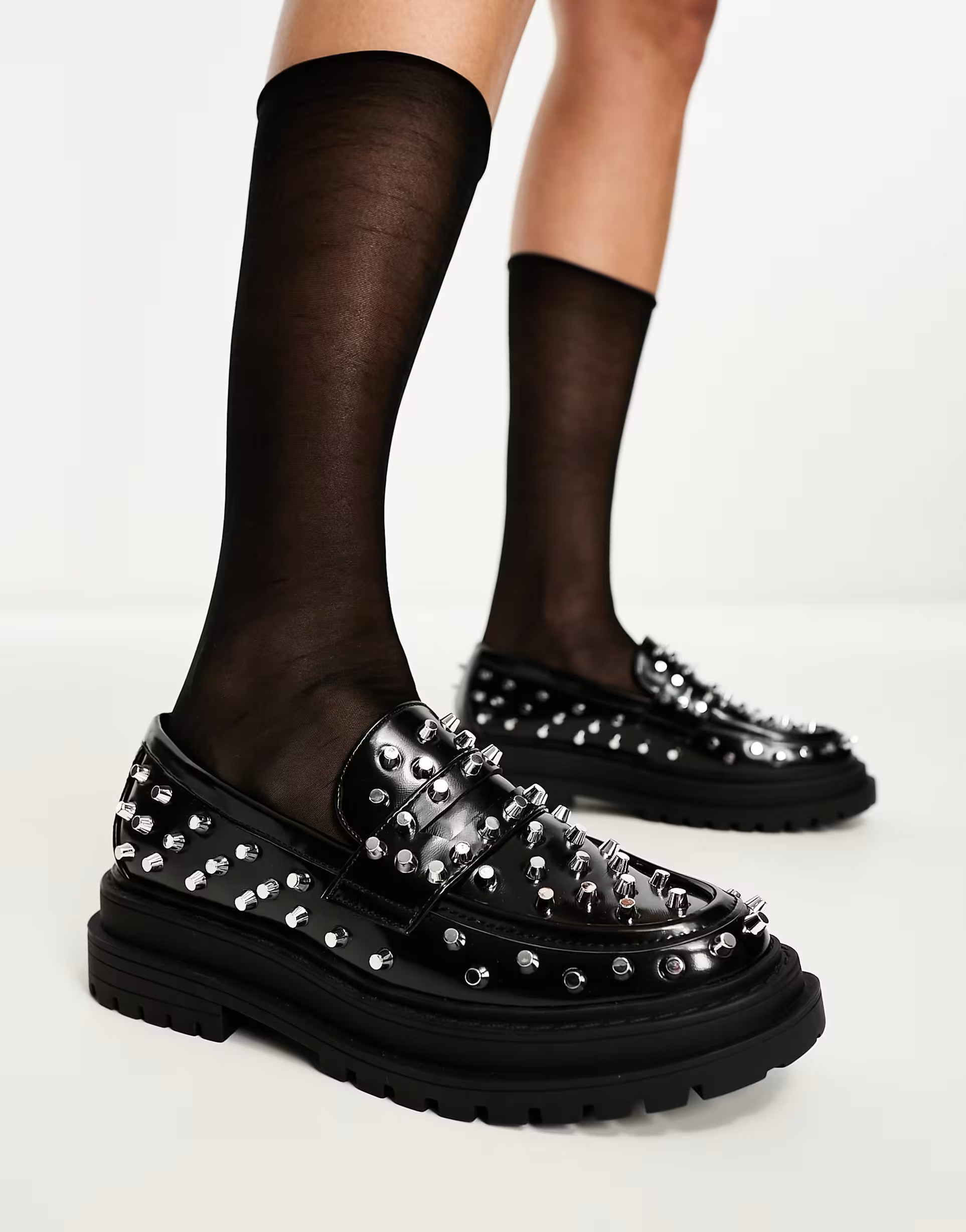 ASOS DESIGN Modifier studded loafer in black | ASOS | ASOS (Global)