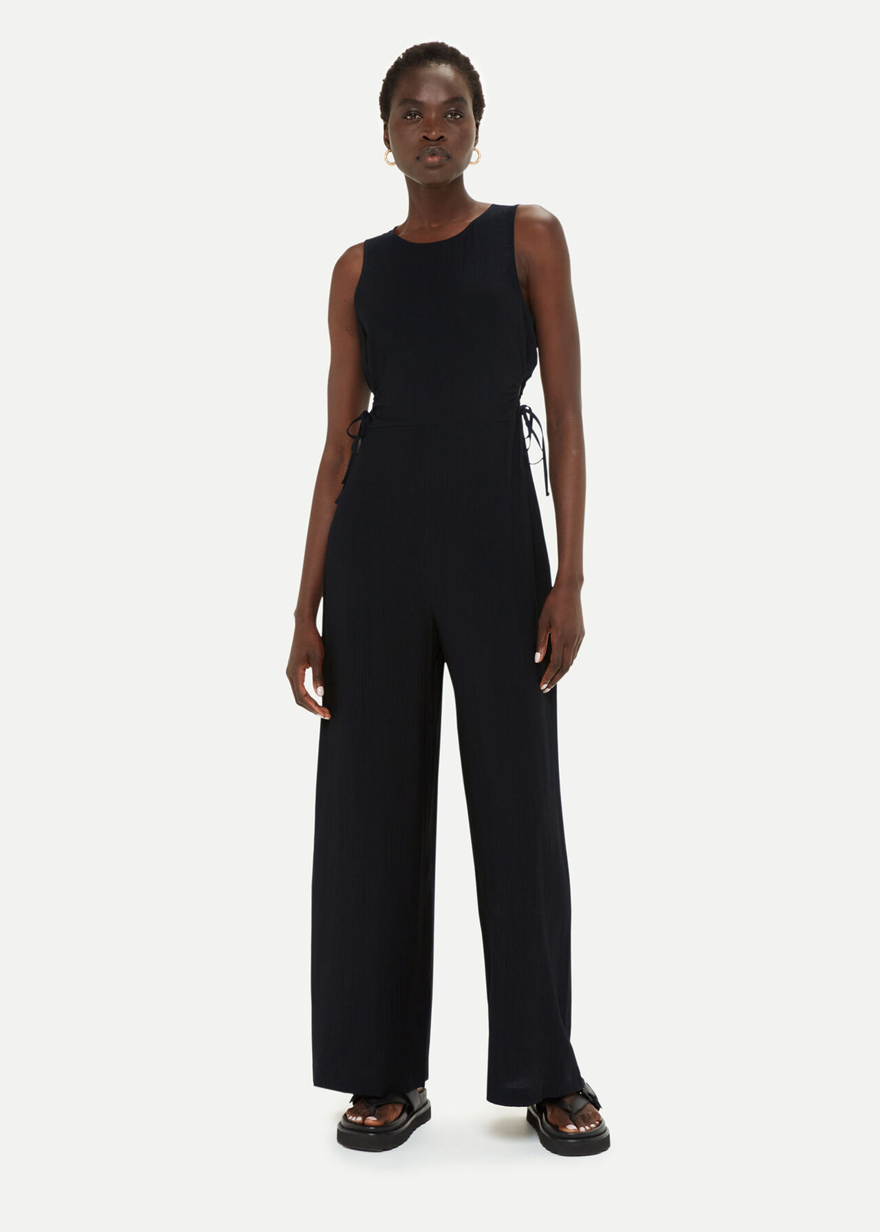 Black Cut Out Jumpsuit | WHISTLES | Whistles UK | | Whistles