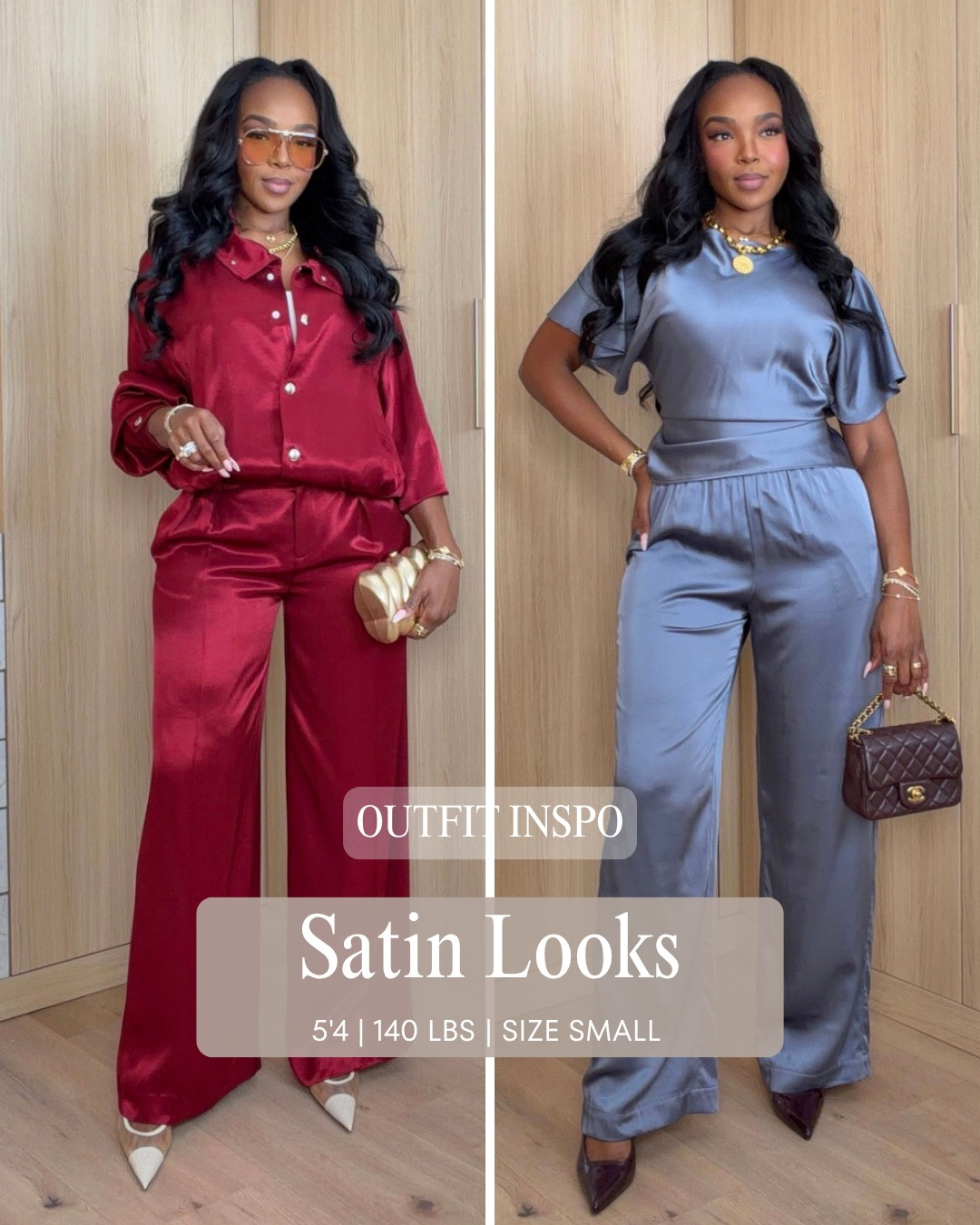 Scroll to shop! ✨ Satin sets are the easiest way to look expensive without overthinking the outfit. Wear the full matching set for an elevated monochromatic look or mix the pieces into your wardrobe for even more outfits.

satin matching set, matching set outfit, elevated casual style, fall outfit ideas, monochromatic outfit, petite fashion, satin pants outfit, dinner outfit ideas, date night style, luxe outfit ideas

Wearing: Size Small | 5’4” | 140 lbs | 34D-27-40

Download the FREE LTK app & follow @kirasfashionfinds to shop all my daily finds.

#LTKPetite #LTKStyleTip #LTKSeasonal
