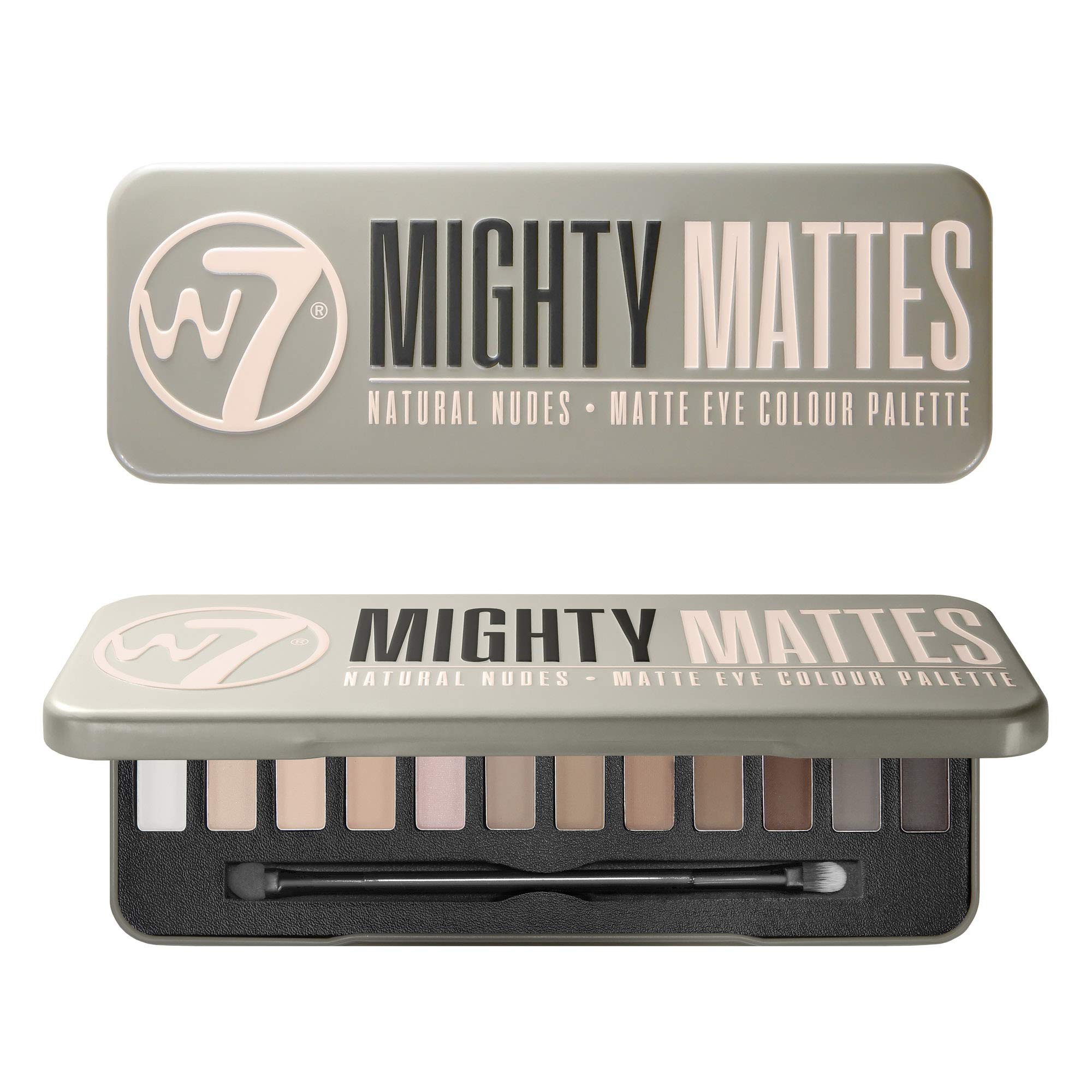 W7 Mighty Mattes Eyeshadow - 12 Matte Nude Colours – Flawless & Natural Long-Lasting Makeup Pal... | Amazon (US)