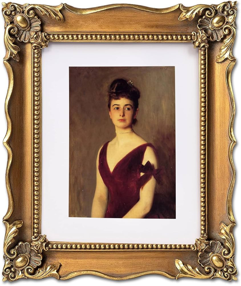 Saysmile Vintage 8x10 Picture Frame with Embossed Flower, Ornate Gold Frame for 8x10 or 5x7 Photo... | Amazon (US)