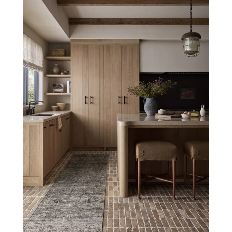 Amber Lewis x Loloi Machine Washable Josie Dove / Gold Area Rug | Wayfair North America