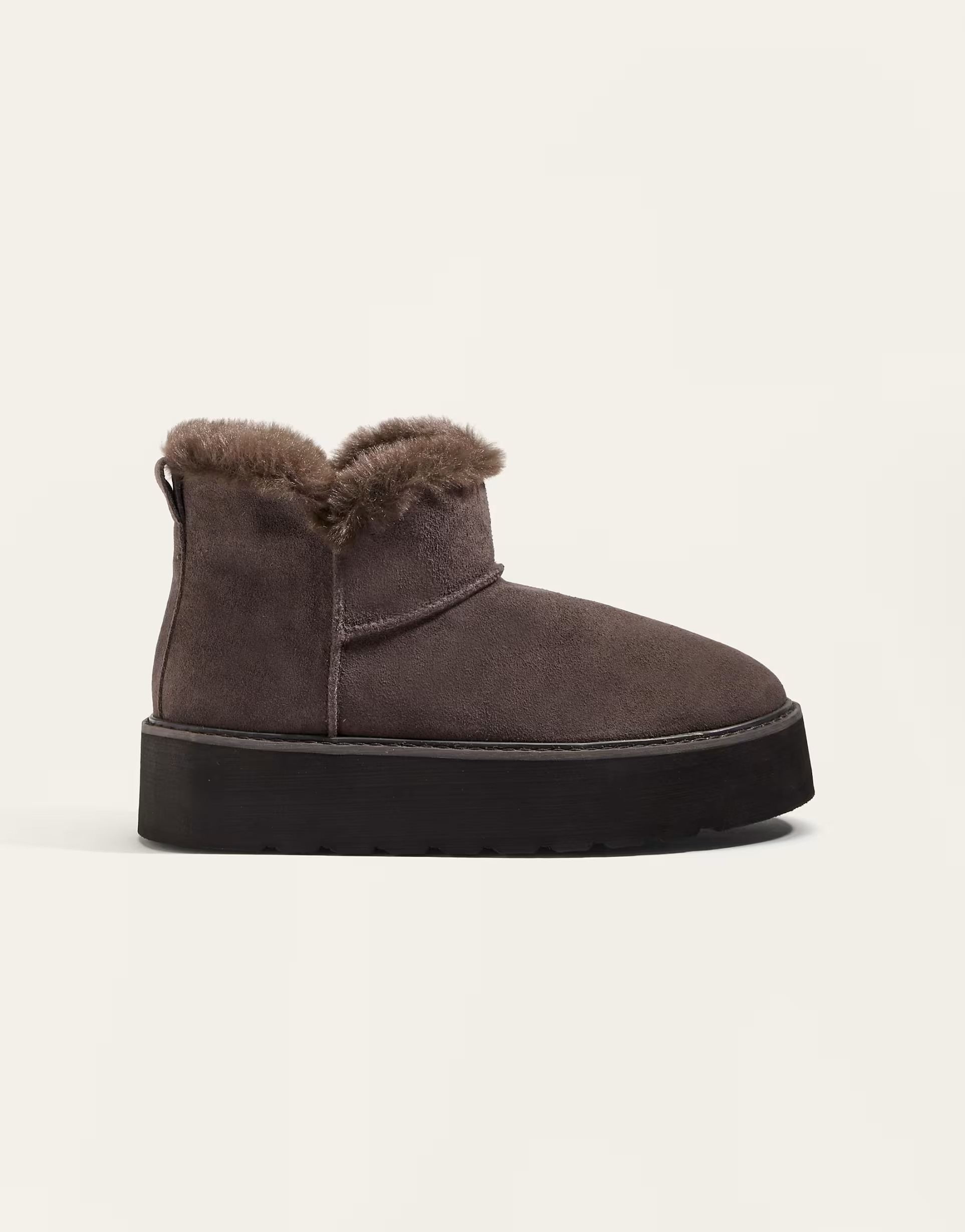 OYSHO Leather platform boots in brown | ASOS (Global)