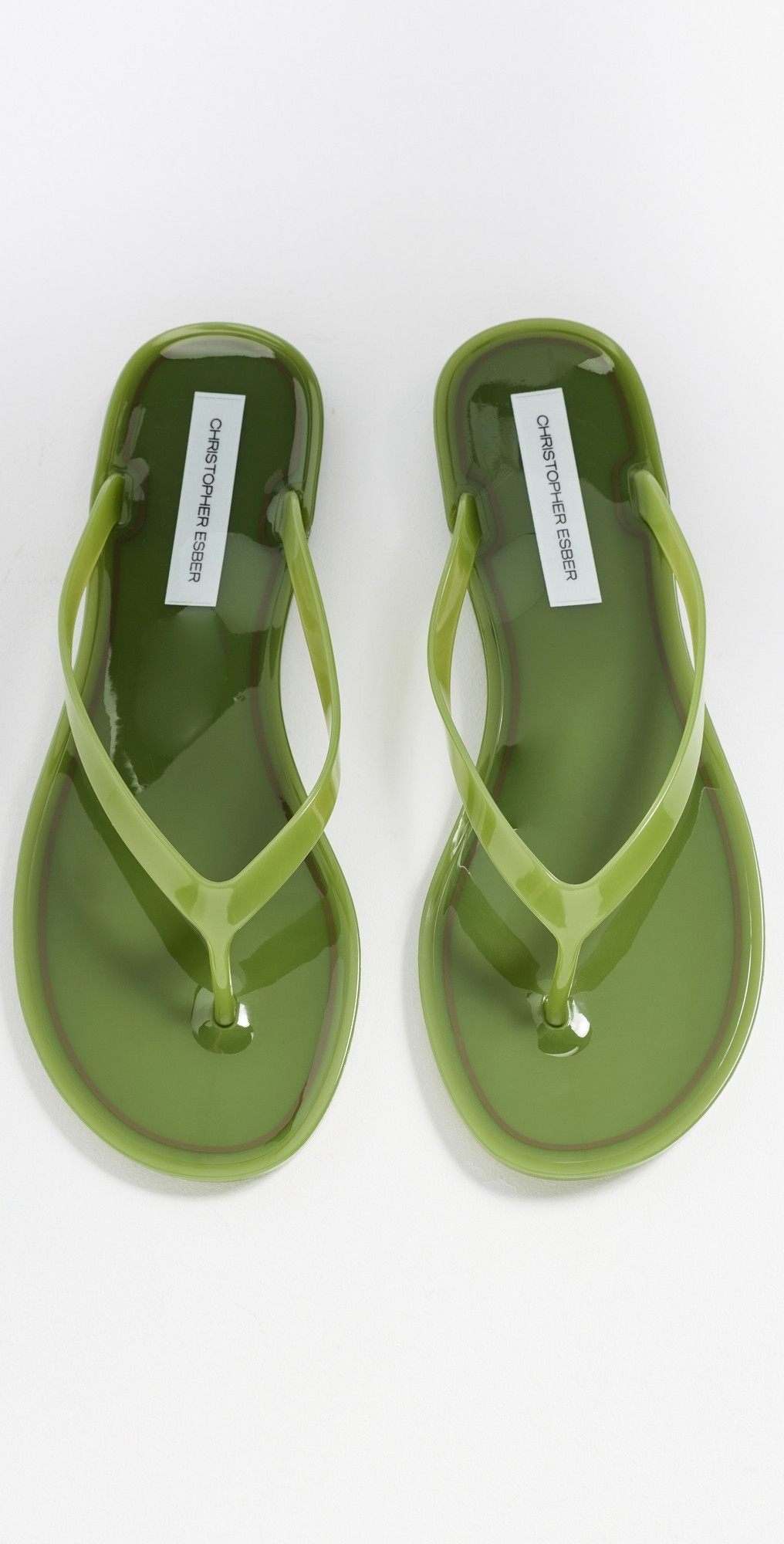 Christopher Esber Jo Flip Flops Dypsis Green 36 | Shopbop