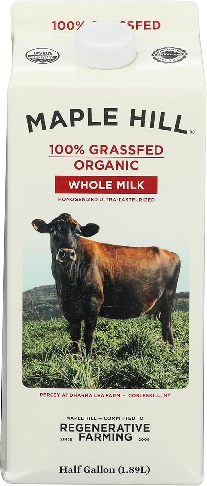 Maple Hill Creamery Organic Whole Milk, 64 fz | Amazon (US)