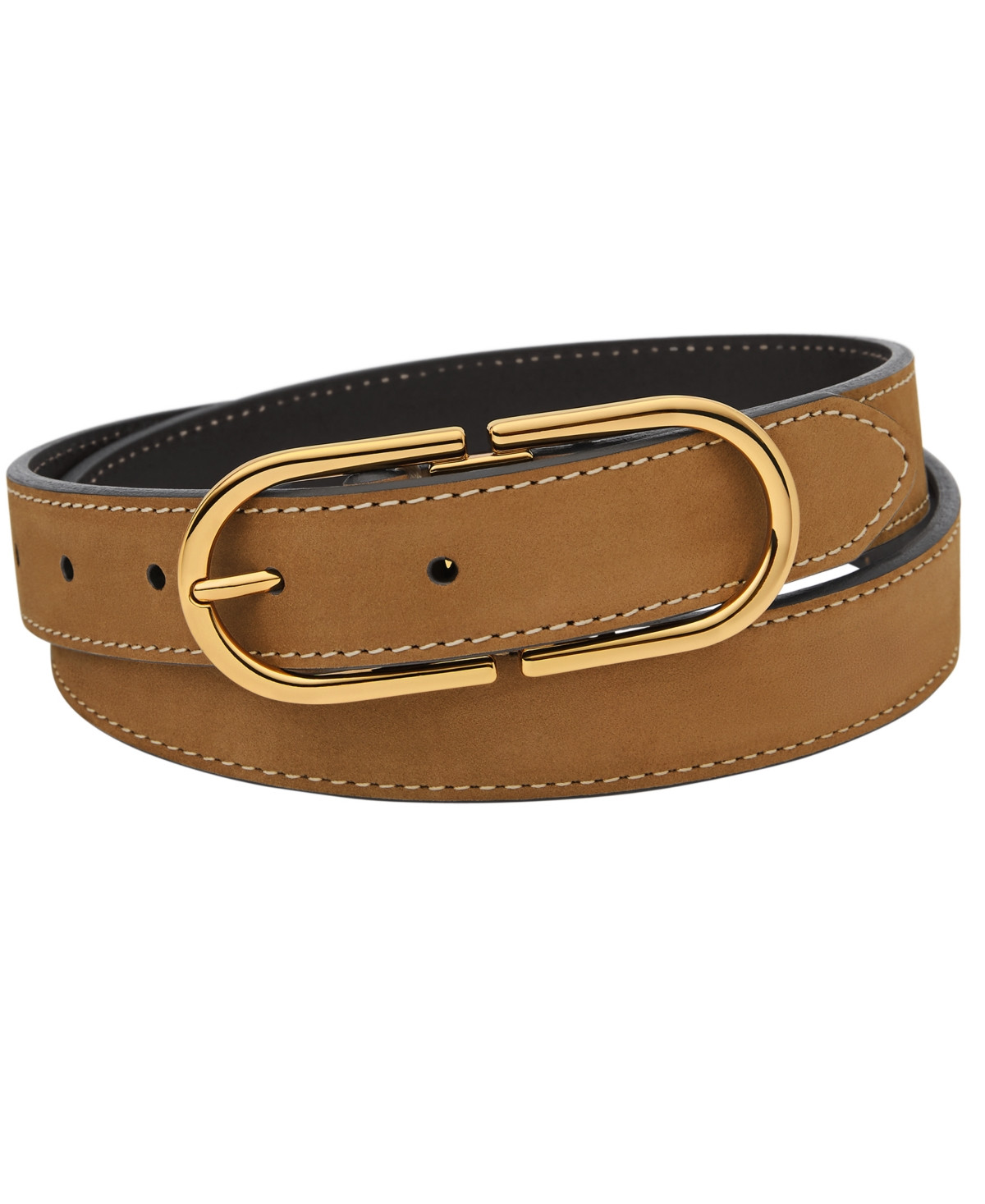 Fossil Women's Double D-Link Belt - Camel | Macy's