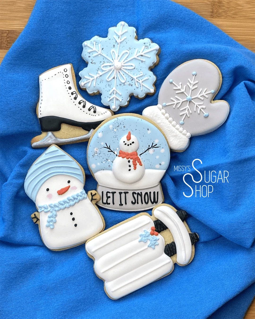 Let It Snow 12 Cookies - Etsy | Etsy (US)