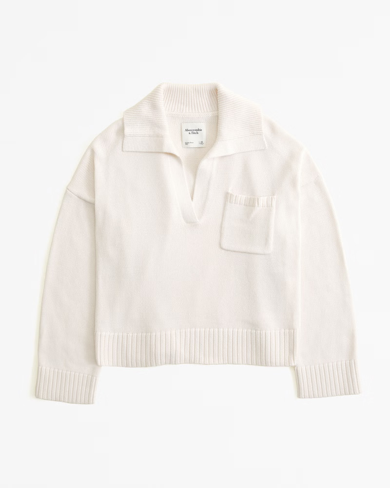 Easy Notch-Neck Sweater | Abercrombie & Fitch (US)