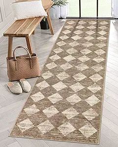 Lahome Moroccan Treills Runner Rug - 2x8 Washable Hallway Rug Runner, Non Slip Rugs for Living Ro... | Amazon (US)