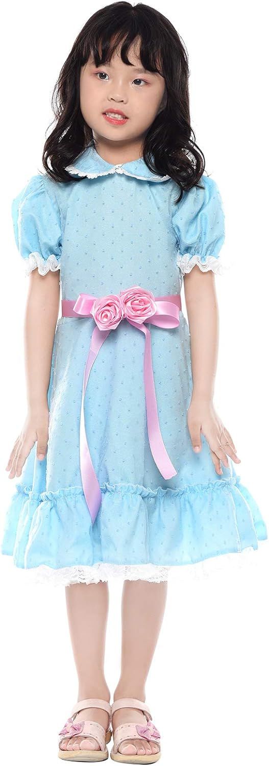SHANSHAN Grady Twin Cosplay Dress Halloween Costume Women Girl Blue Lolita Dress | Amazon (US)
