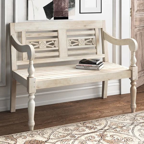 Brittany Carved Wood Bench | Wayfair North America