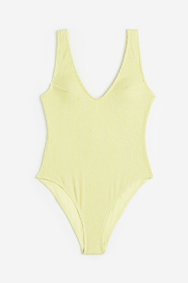 High Leg Swimsuit - Light yellow - Ladies | H&M US | H&M (US + CA)