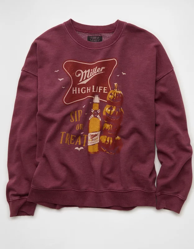 AE Miller Halloween Graphic Relaxed Fit Sweatshirt | American Eagle Outfitters (US & CA)
