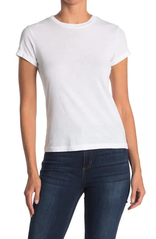 Re/Done 1950s Boxy Tee in Optic White at Nordstrom, Size X-Small | Nordstrom