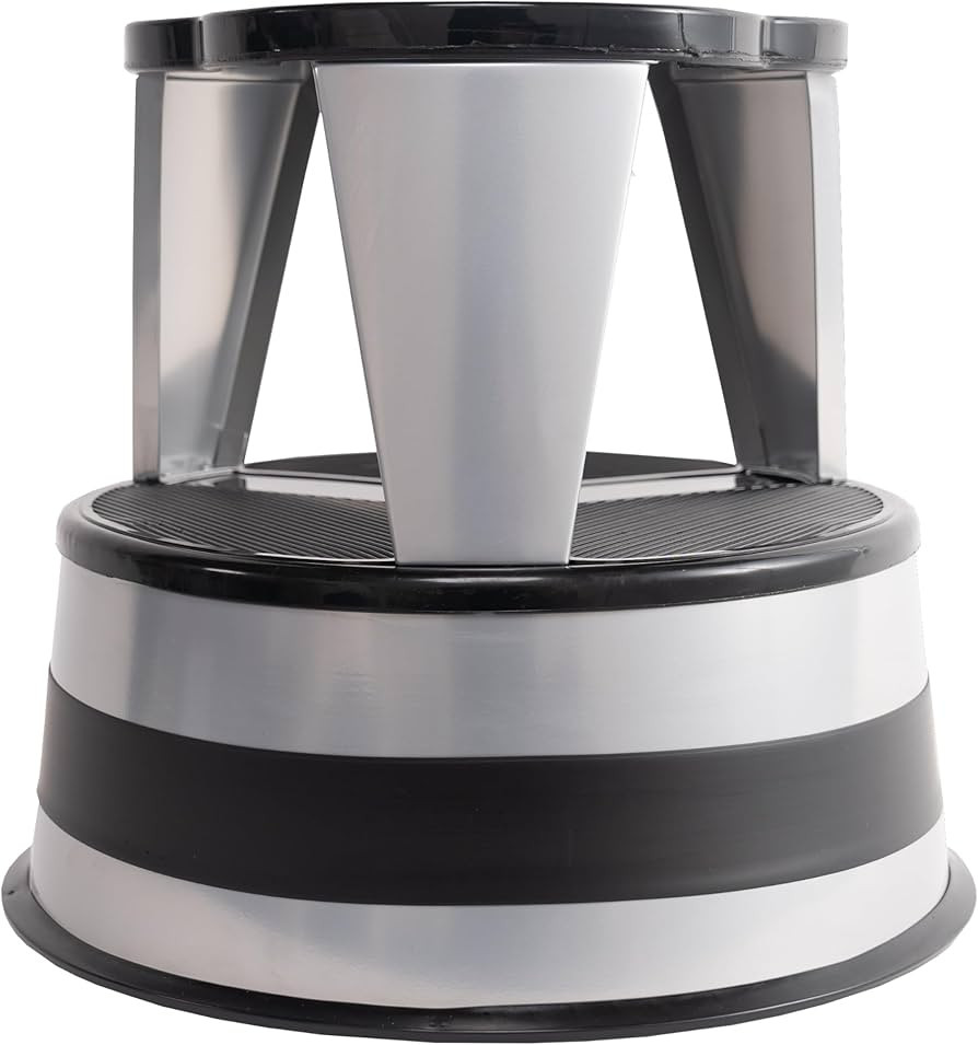 Cramer Kik Step Steel Step Stool - Two Step Stool, Holds 350 lbs (Silvertone) | Amazon (US)