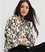 Floral Blouson Sleeve Sweater | LOFT
