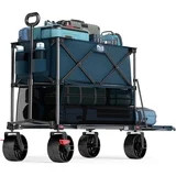 Timber Ridge 400L Large Capacity Folding Double Decker Wagon with Brakes, 54" Extra Long Extender... | Walmart (US)