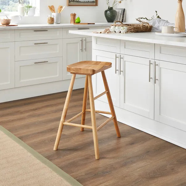 Loxwood Counter Height Bar Stool, Solid Oak | Dunelm (migrated)