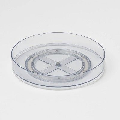 11" Low Plastic Lazy Susan Turn Table Clear - Brightroom™ | Target