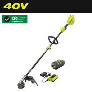 40V 15 in. Expand-It Cordless Battery Attachment Capable String Trimmer with 4.0 Ah Battery and C... | The Home Depot