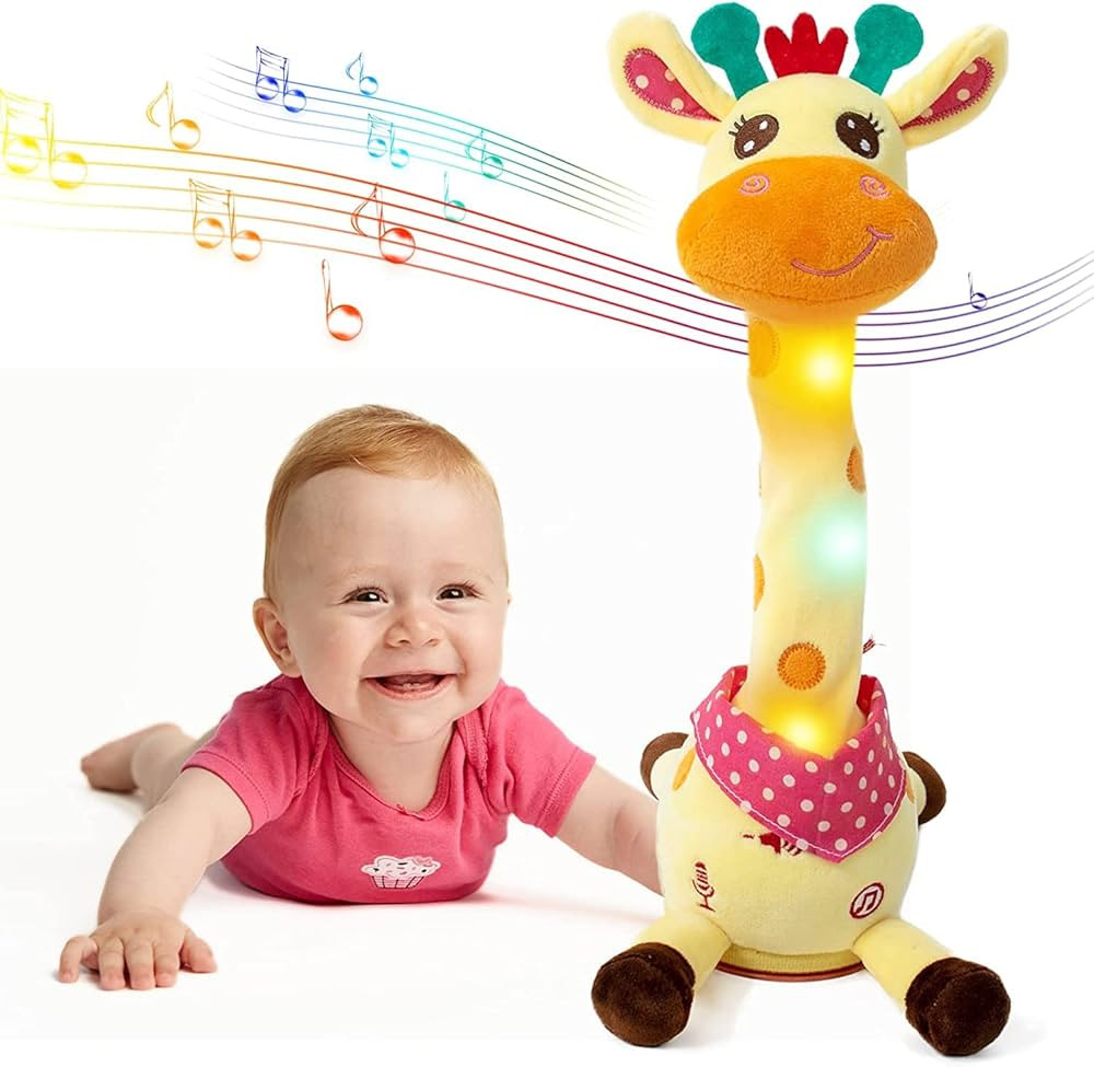 Emoin Giraffe Stuffed Animal Baby Toys 6 to 12 months Giraffe Toys Singing 10 Children's Songs Dancing Giraffe Light Up Toys Repeat What You Say Giraffe Gifts for Toddlers 1-3 Years Old | Amazon (US)