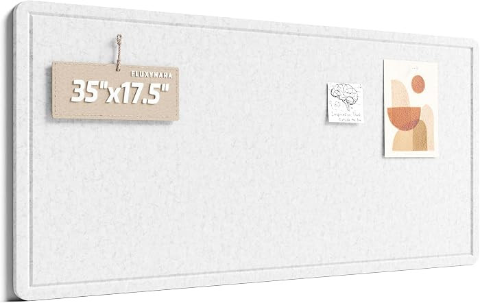 Bulletin Board, 35" x 17.5" Cork Board Alternative with 12 Safe Removable Adhesive Tabs, Foldable... | Amazon (US)