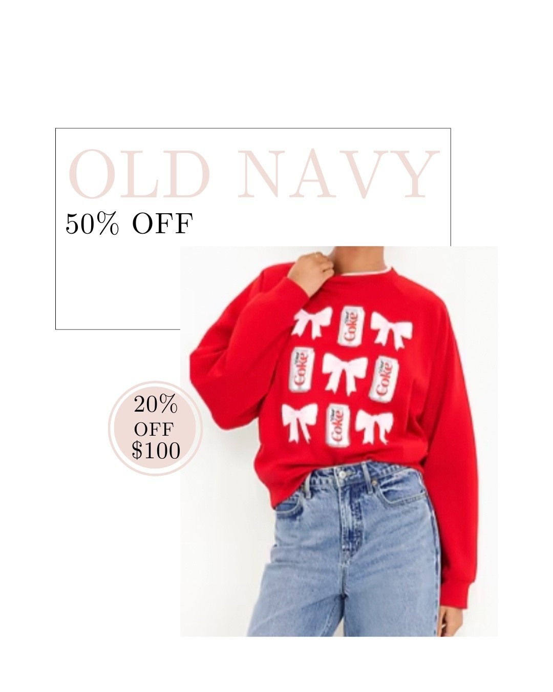 50% to 60% off at Old Navy right now plus the last day for $20 off $100 spent!!!  ♥️🎄🎁

Don’t forget the kids and dad too!!  💕

#LTKKids #LTKHoliday #LTKMidsize