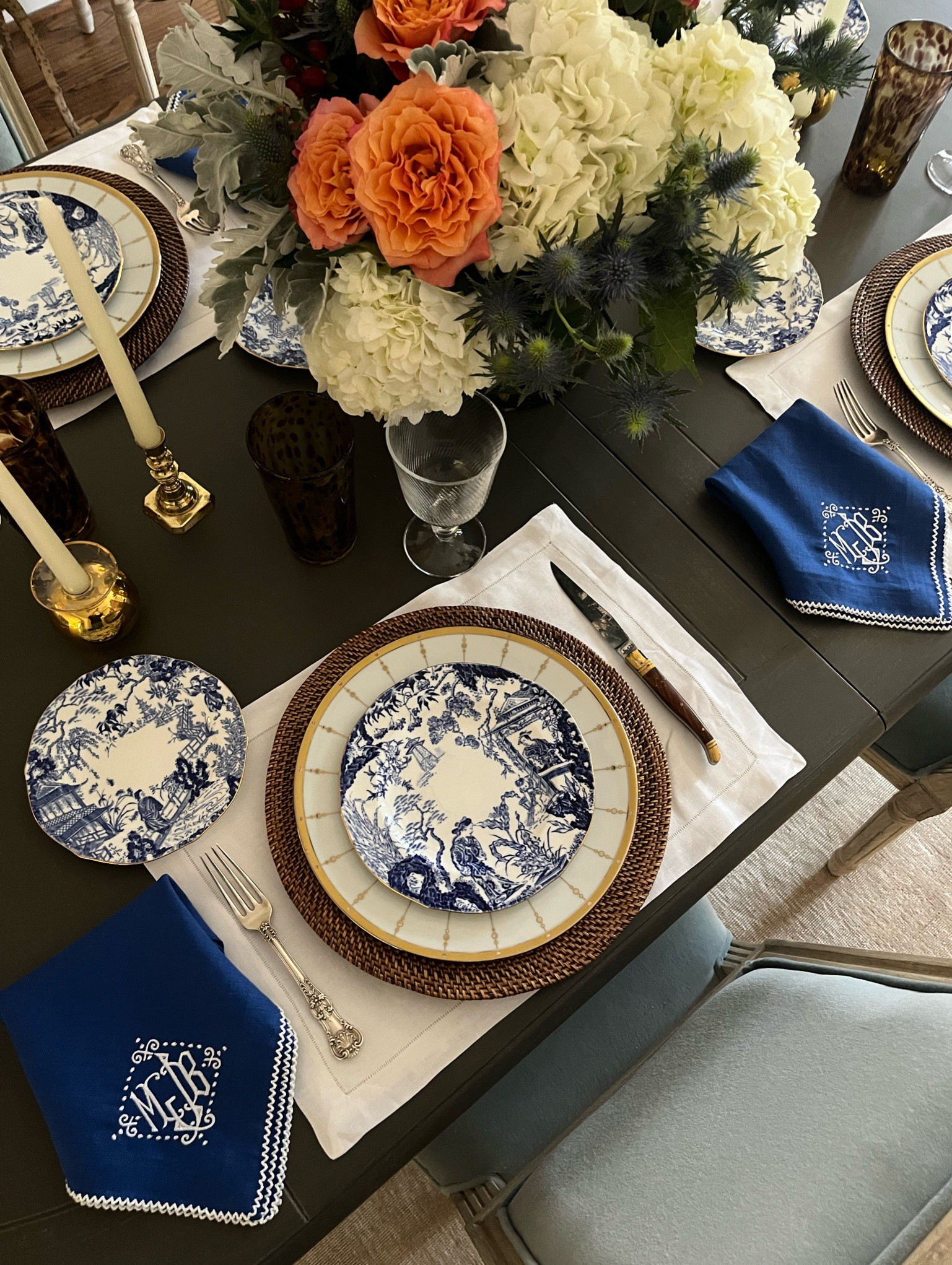 Classic blue and white is always right! 

The Royal Crown Derby plates are another I’ve been collecting a few pieces at a time.  They mix so well with brown chargers and tortoise glassware. 

#LTKFamily #LTKHome #LTKParties