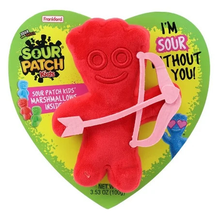 Frankford Sour Patch Kids Valentine's Marshmallow Heart Box with Plush 3.53oz | Walmart (US)