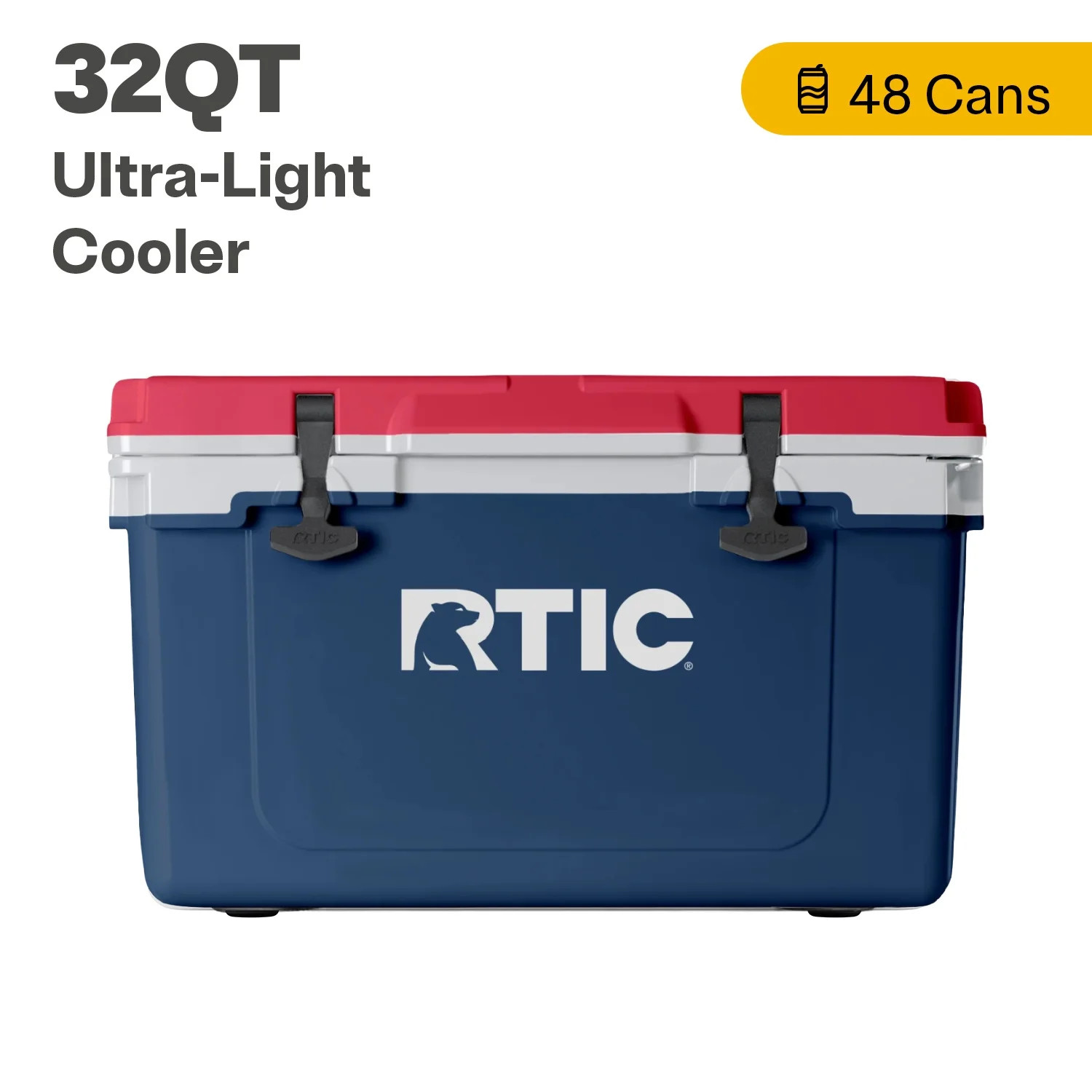 RTIC 32 QT Ultra-Light Hard-Sided Ice Chest Cooler, Patriot, Fits 48 Cans | Walmart (US)