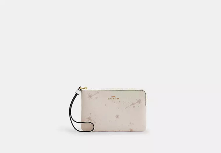 Corner Zip Wristlet With Star Print | Coach Outlet US