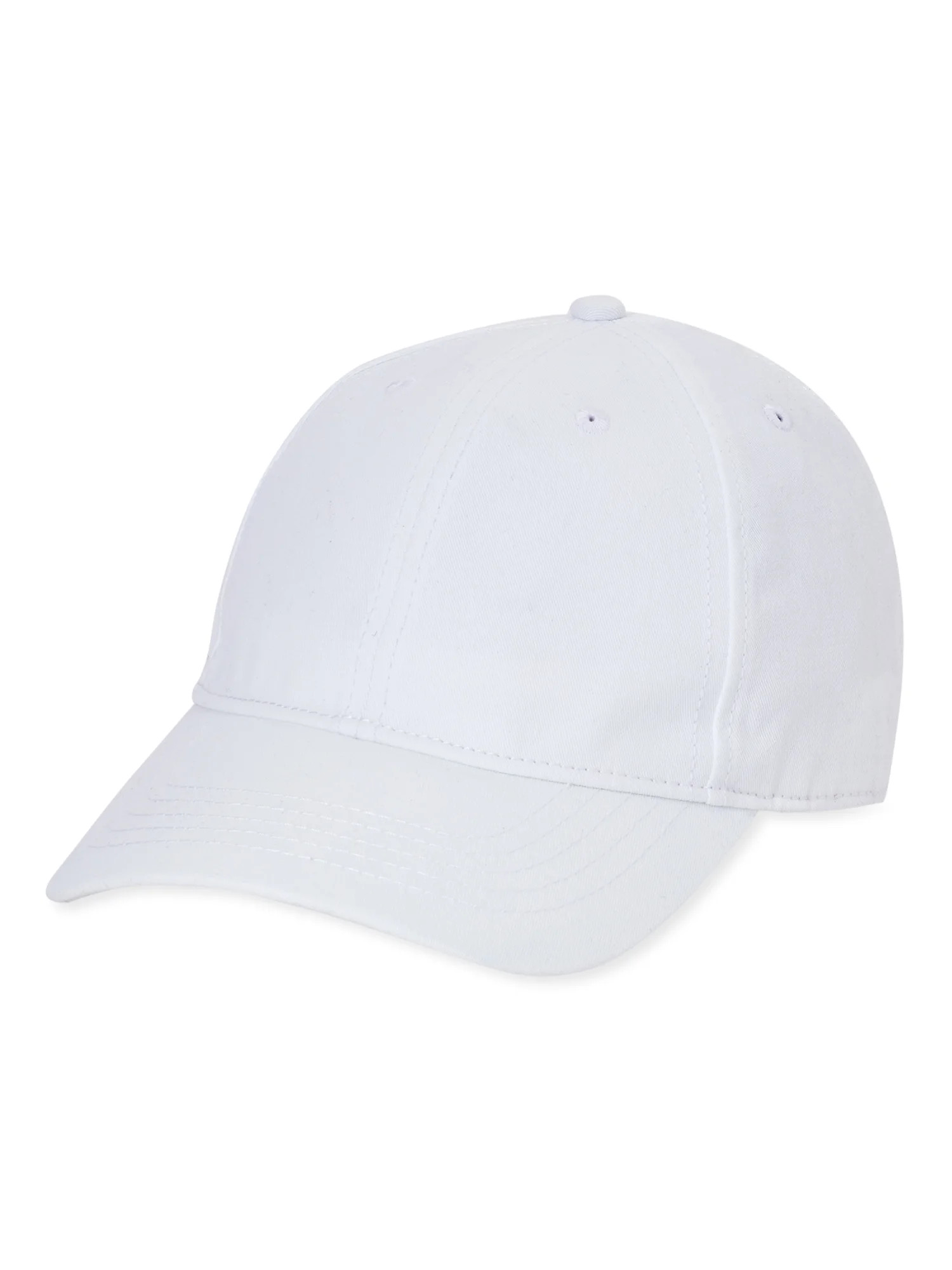 Time and Tru Women's Blank Non Washed Cotton Twill Baseball Hat Arctic White - Walmart.com | Walmart (US)