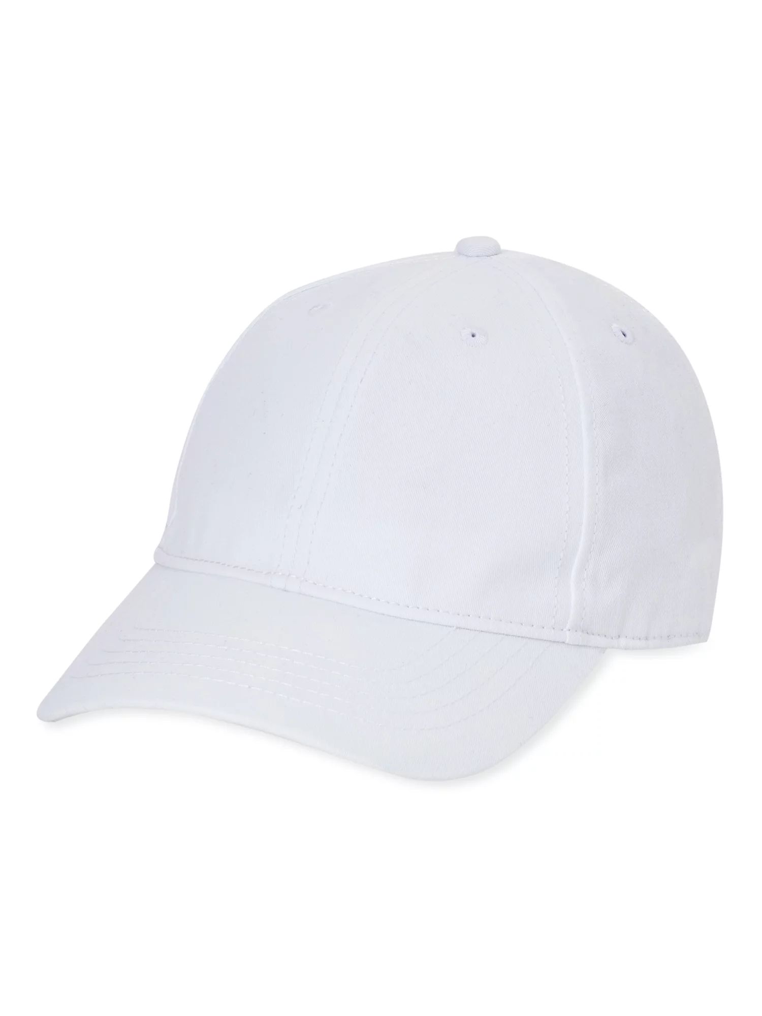 Time and Tru Women's Blank Non Washed Cotton Twill Baseball Hat Arctic White | Walmart (US)