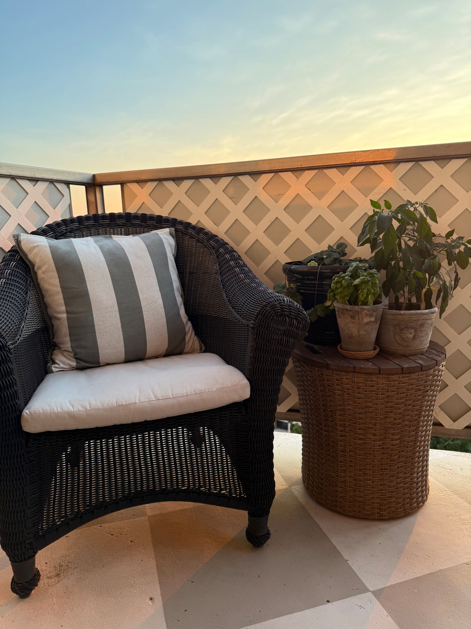 Soaking in these balcony sunsets while we have them! Can’t believe July is almost over!

#balcony #balconyfurntiture 

#LTKSeasonal #LTKHome #LTKSaleAlert